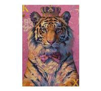 Rompecabezas para Adultos 38x26cm/1000pcsS Royal Tiger Fashion Poster Rompecabezas para Adolescentes Juguetes Antiestrés Desafío Difícil Regalo De Cumpleaños, Regalos, 38x26cm/1000pcsS
