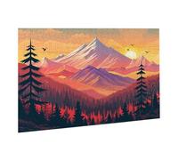 Rompecabezas para Adultos, 4000 Piezas, Puzzle de Madera Desafiante, Obra de Arte de Juego, Rompecabezas Juego De Manos DecoracióN Familiar, Pasatiempo Creativo, Montaña Bosques 87.5x141.5cm fr0-678