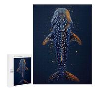 Rompecabezas para Adultos 500 PCS Abstract Whale Shark Gold Rompecabezas para Adultos Juegos Familiares Regalo De Cumpleaños Regalos De Cumpleaños 500 PCS