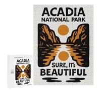 Rompecabezas para Adultos 500 PCS Acadia National Park Graphic Design Rompecabezas para Adultos Análisis Y Lógica Entrena Tu Cerebro Y Tus Manos Juguete Juego Intelectual 500 PCS