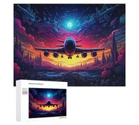 Rompecabezas para Adultos 500 PCS Alien Spaceship Encounter Rompecabezas para Adolescentes Juegos Relajantes Regalos para Mujeres Cumpleaños Y Navidad 500 PCS