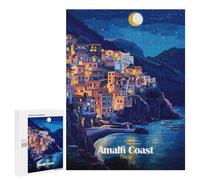 Rompecabezas para Adultos 500 PCS Amalfi Coast Night Rompecabezas para Adultos Juegos Relajantes Regalo De Cumpleaños Gran Regalo para Jugar 500 PCS