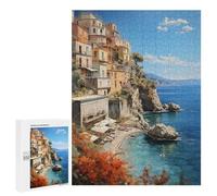 Rompecabezas para Adultos 500 PCS Amalfi Coast Vista Rompecabezas para Adultos Juegos Familiares Alivia El Estrés Regalo De Cumpleaños, Regalos, 500 PCS