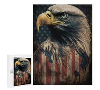 Rompecabezas para Adultos 500 PCS American Bald Eagle Juego De Rompecabezas para Ejercitar La Mente Corte De Precisión Interacción Entre Padres E Hijos 500 PCS