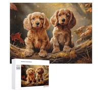 Rompecabezas para Adultos 500 PCS American Cocker Spaniel Rompecabezas para Adultos Juegos Relajantes Análisis Y Lógica Cumpleaños Y Navidad 500 PCS