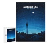 Rompecabezas para Adultos 500 PCS Auckland Sky Tower Night Rompecabezas para Adultos Juegos Relajantes Decoración De Pared Regalos para Amigos Y Familiares 500 PCS