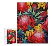 Rompecabezas para Adultos 500 PCS Australian Native Flowers Juego De Rompecabezas para Ejercitar La Mente Corte De Precisión Interacción Entre Padres E Hijos 500 PCS