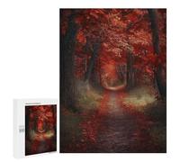 Rompecabezas para Adultos 500 PCS Autumn Forest Path Rompecabezas para Adultos Juego De Ingenio Regalos para Mujeres Regalos para Amigos Y Familiares 500 PCS