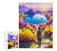 Rompecabezas para Adultos 500 PCS Autumn Path to Serenity Rompecabezas para Adultos Juego De Ingenio Decoración Perfecta Cumpleaños Y Navidad 500 PCS