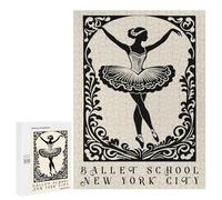 Rompecabezas para Adultos 500 PCS Ballet School New York City Poster Rompecabezas para Adultos Juego Práctico Corte De Precisión Juego Desafiante Regalos 500 PCS