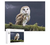 Rompecabezas para Adultos 500 PCS Barn Owl in Stormy Sky Rompecabezas para Adultos Juegos Familiares Decoración del Hogar Regalos para Amigos Y Familiares 500 PCS