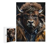 Rompecabezas para Adultos 500 PCS Bison Cool Rompecabezas para Adultos Juegos Familiares Corte De Precisión Cumpleaños Y Navidad 500 PCS