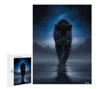 Rompecabezas para Adultos 500 PCS Black Panther - Guardian of The Midnight Veil Rompecabezas para Adultos Juego Práctico Mejora La Memoria Regalos para Amigos Y Familiares 500 PCS