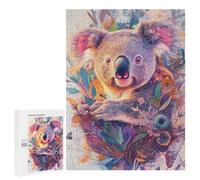 Rompecabezas para Adultos 500 PCS Blooming Koala Dream - High-Detail Floral Portrait Rompecabezas para Adolescentes Juego De Ingenio Análisis Y Lógica 500 PCS