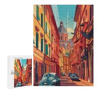 Rompecabezas para Adultos 500 PCS Bologna Street in Italy Rompecabezas para Adultos Juegos Familiares Alivia El Estrés Regalo De Cumpleaños, Regalos, 500 PCS