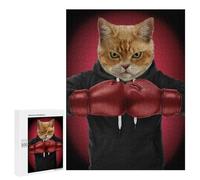 Rompecabezas para Adultos 500 PCS Boxer Cat Rompecabezas para Adolescentes Juego De Ingenio Análisis Y Lógica 500 PCS
