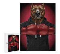 Rompecabezas para Adultos 500 PCS Boxer Pit Bull Terrier Rompecabezas para Adultos Juegos Familiares Corte De Precisión Cumpleaños Y Navidad 500 PCS