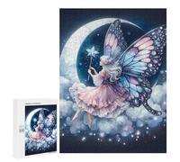 Rompecabezas para Adultos 500 PCS Butterfly Fairy Moon Night Rompecabezas para Adolescentes Juego De Ingenio Carrera De Velocidad De Manos Regalos De Cumpleaños Y Únicos 500 PCS