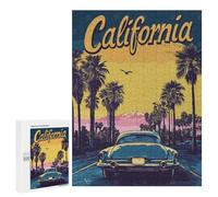 Rompecabezas para Adultos 500 PCS California Sunset Drive Rompecabezas para Adultos Juegos Familiares Regalo De Cumpleaños Regalos De Cumpleaños 500 PCS