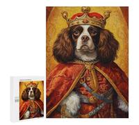 Rompecabezas para Adultos 500 PCS Cavalier Dog The King Rompecabezas para Adultos Juegos Relajantes Decoración De Pared Regalos para Amigos Y Familiares 500 PCS