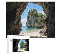Rompecabezas para Adultos 500 PCS Cave View of Tropical Island Beach Rompecabezas para Adultos Juegos Relajantes Regalo De Cumpleaños Gran Regalo para Jugar 500 PCS