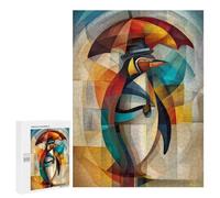 Rompecabezas para Adultos 500 PCS Charming Penguin - Cubist Dandy in The Rain Rompecabezas para Adultos Juegos Familiares Regalo De Cumpleaños Regalos De Cumpleaños 500 PCS