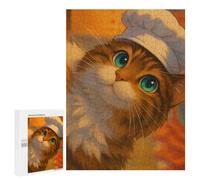 Rompecabezas para Adultos 500 PCS Chef Cat Rompecabezas para Adultos Juegos Relajantes Difícil Regalos para Amigos Y Familiares 500 PCS