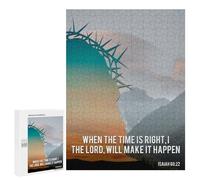 Rompecabezas para Adultos 500 PCS Christian Quote of Bible 4 Rompecabezas para Adultos Juego Familiar Regalos para Mujeres Regalo De Cumpleaños, Regalos, 500 PCS