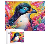 Rompecabezas para Adultos 500 PCS Colorful Bird in Floral Paradise Rompecabezas para Adultos Juegos Divertidos Pero Regalos Divertidos Y Humorísticos para Amigos Y Familiares 500 PCS