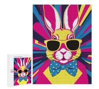 Rompecabezas para Adultos 500 PCS Cool Bunny Pop Art Rompecabezas para Adultos Juegos Divertidos Decoración Desafiante De Completar 500 PCS