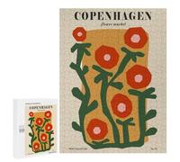 Rompecabezas para Adultos 500 PCS Copenhagen Flower Market Art Print Rompecabezas para Adultos Análisis Y Lógica Entrena Tu Cerebro Y Tus Manos Juguete Juego Intelectual 500 PCS