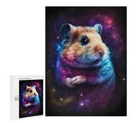 Rompecabezas para Adultos 500 PCS Cosmic Hamster Art Print Rompecabezas para Adultos Análisis Y Lógica Entrena Tu Cerebro Y Tus Manos Juguete Juego Intelectual 500 PCS