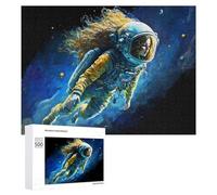 Rompecabezas para Adultos 500 PCS Cosmic Journey Astronaut in Space Rompecabezas para Adultos Juguete Decoración De Pared Regalos para Mujeres Gran Regalo para Juegos 500 PCS