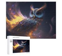 Rompecabezas para Adultos 500 PCS Cosmic Owl Celestial Beauty in Flight Rompecabezas para Adultos Juegos Divertidos Pero Regalos Divertidos Y Humorísticos para Amigos Y Familiares 500 PCS