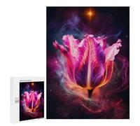 Rompecabezas para Adultos 500 PCS Cosmic Tulip Nebula Bloom Rompecabezas para Adultos Juegos Relajantes Mejora La Memoria Cumpleaños Y Navidad 500 PCS