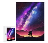 Rompecabezas para Adultos 500 PCS Couple of Galaxy Rompecabezas para Adultos Juegos Familiares Corte De Precisión Cumpleaños Y Navidad 500 PCS