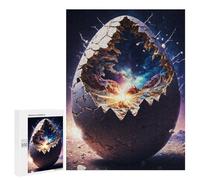 Rompecabezas para Adultos 500 PCS Crack in The Space Egg Rompecabezas para Adultos Juegos Relajantes Mejora La Memoria Cumpleaños Y Navidad 500 PCS