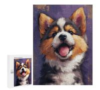 Rompecabezas para Adultos 500 PCS Cute and Joyful Puppy Art Rompecabezas para Adultos Juego Práctico Mejora La Memoria Regalos para Amigos Y Familiares 500 PCS