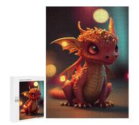 Rompecabezas para Adultos 500 PCS Cute Baby Dragon Figurine Rompecabezas para Adolescentes Juego De Ingenio Análisis Y Lógica 500 PCS