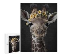 Rompecabezas para Adultos 500 PCS Cute Baby Giraffe Rompecabezas para Adultos Juegos Divertidos Decoración Desafiante De Completar 500 PCS