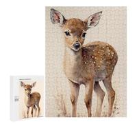 Rompecabezas para Adultos 500 PCS Cute Deer Fawn Painting Rompecabezas para Adultos Juegos Relajantes Regalo De Cumpleaños Gran Regalo para Jugar 500 PCS