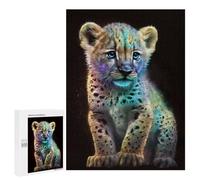 Rompecabezas para Adultos 500 PCS Cute Galaxy Baby Leopard Rompecabezas para Adultos Juegos Relajantes Mejora La Memoria Cumpleaños Y Navidad 500 PCS