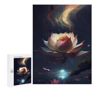 Rompecabezas para Adultos 500 PCS Dancing Lotus Flower Oasis Rompecabezas para Adolescentes Juego De Ingenio Análisis Y Lógica 500 PCS