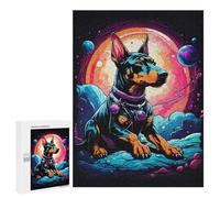Rompecabezas para Adultos 500 PCS Doberman Puppy Rompecabezas para Adultos Juegos Familiares Alivia El Estrés Regalo De Cumpleaños, Regalos, 500 PCS