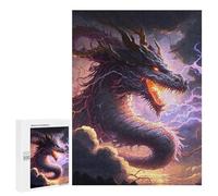 Rompecabezas para Adultos 500 PCS Dragon Breath Lightning Fantasy Art Rompecabezas para Adultos Juegos Familiares Decoración del Hogar Regalos para Amigos Y Familiares 500 PCS