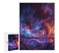 Rompecabezas para Adultos 500 PCS Dragon Ruler of The Galaxy Rompecabezas para Adultos Juguete Decoración De Pared Decoración Desafiante De Completar 500 PCS