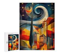 Rompecabezas para Adultos 500 PCS Dreamscape Under A Starry Sky Juego De Rompecabezas para Ejercitar La Mente Corte De Precisión Interacción Entre Padres E Hijos 500 PCS