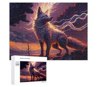 Rompecabezas para Adultos 500 PCS Electric Fox Nature's Power Unleashed Rompecabezas para Adultos Juego De Ingenio Regalos para Mujeres Regalos para Amigos Y Familiares 500 PCS