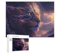 Rompecabezas para Adultos 500 PCS Electric Lion Artwork -1 Rompecabezas para Adolescentes Juegos Familiares Difícil Difícil 500 PCS