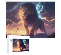 Rompecabezas para Adultos 500 PCS Electric Lion Fantasy Artwork Rompecabezas para Adultos Juego De Ingenio Regalos para Mujeres Regalos para Amigos Y Familiares 500 PCS